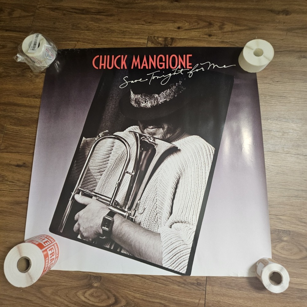CHUCK MANGIONE save tonight for me ORIG 1986 CBS PROMO POSTER EXC condition!